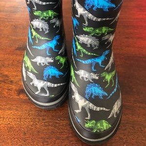 New Boys dinosaur rain boots size 9